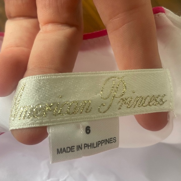 American Princess, girls size 6, lined and tulle floral rosette formal dress EUC - Picture 3 of 4